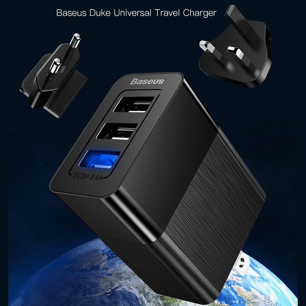 Baseus 3-in-1 Traveller's Charger - Happiness Idea