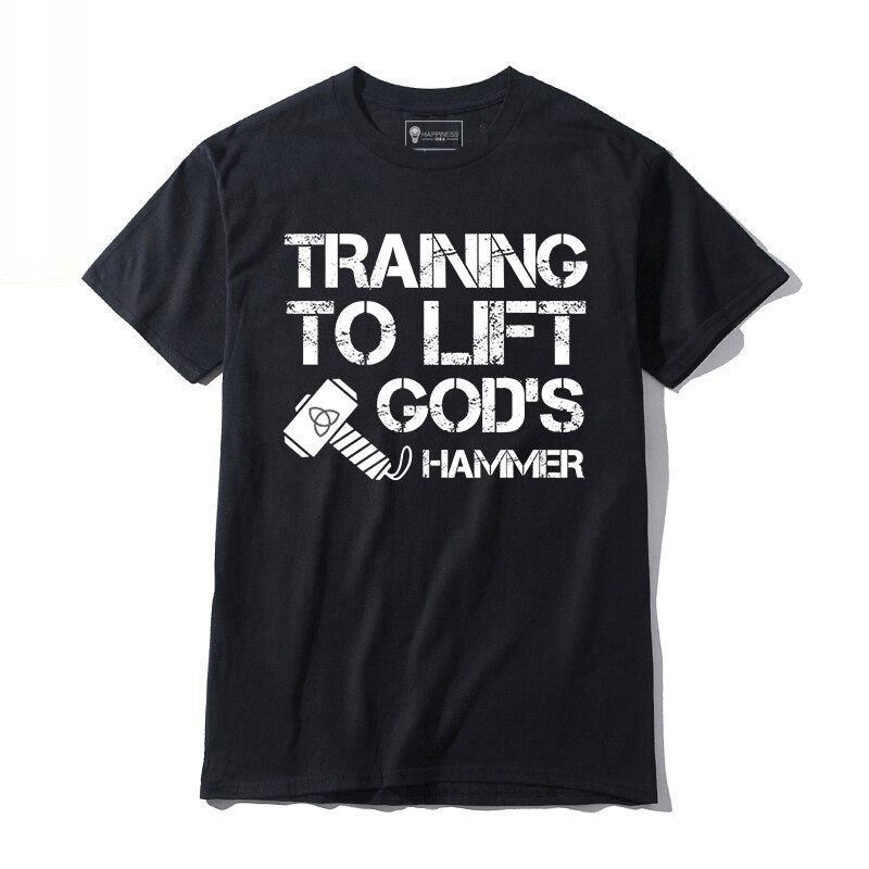 Training To Lift God's Hammer Workout T-shirt