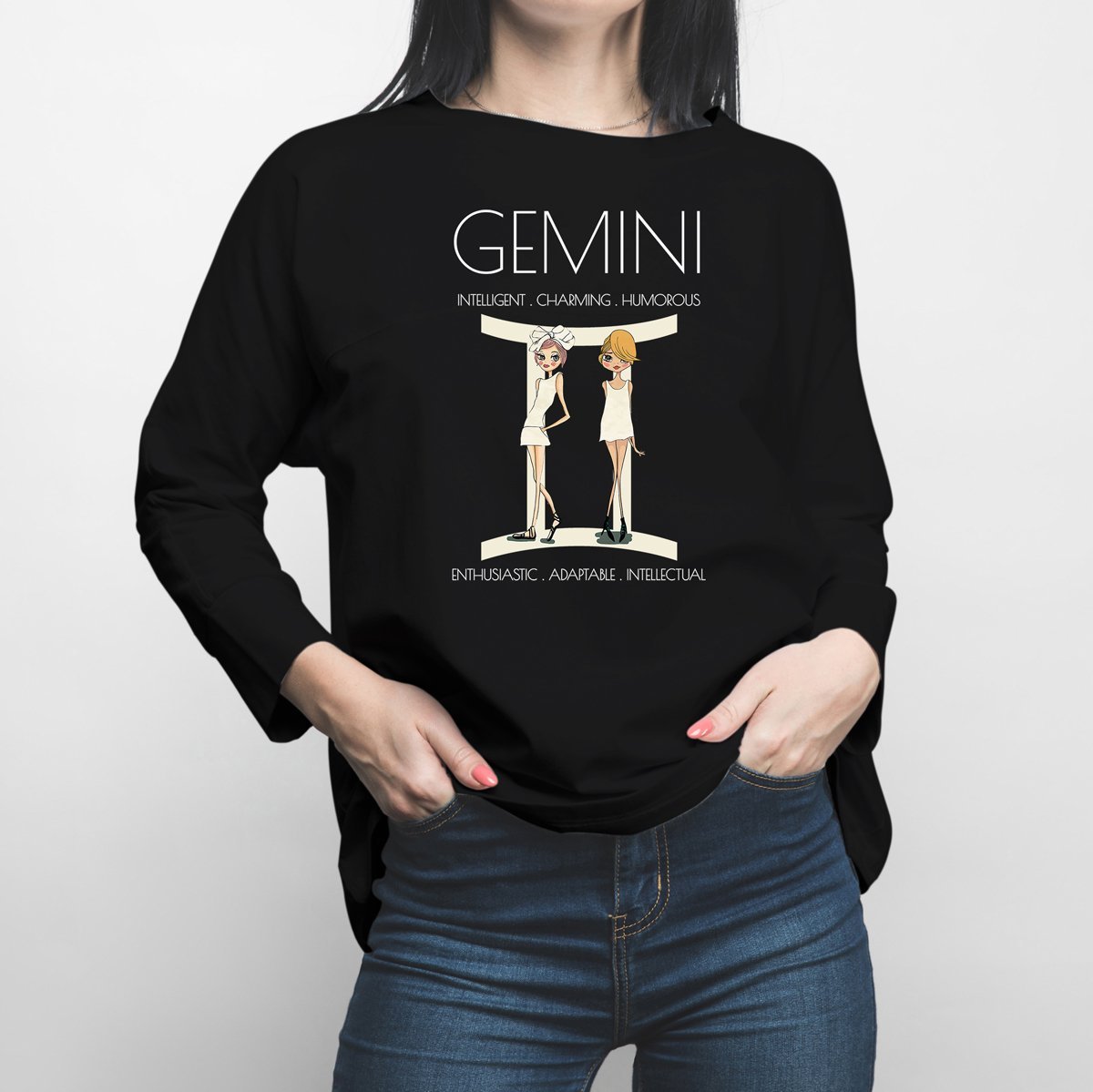 Horoscope Gemini Long Sleeve Shirt - Happiness Idea