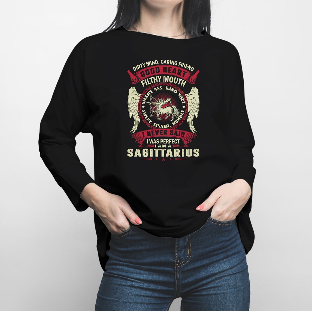 Horoscope Sagittarius Good Heart Long Sleeve Shirt - Happiness Idea