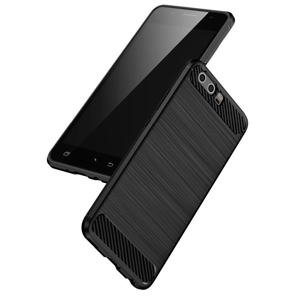 Huawei P10 Brushed Carbon Fiber Design Case - Happiness Idea