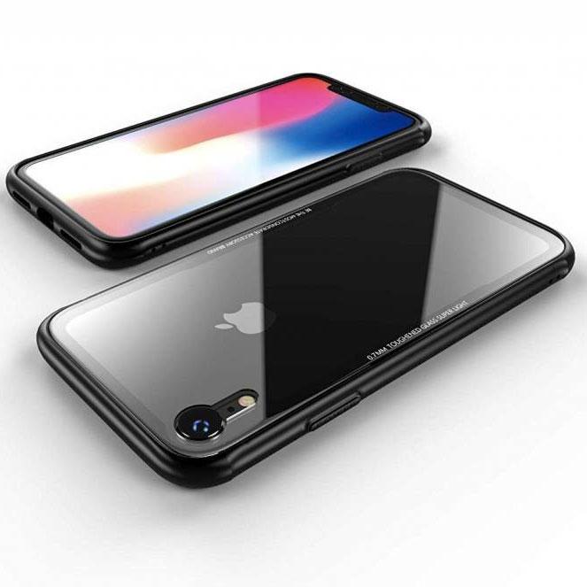 iPhone XR Crystal Clear Glass Case - Happiness Idea