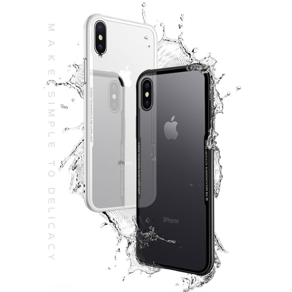 iPhone XS Max Crystal Clear Glass Case - Happiness Idea