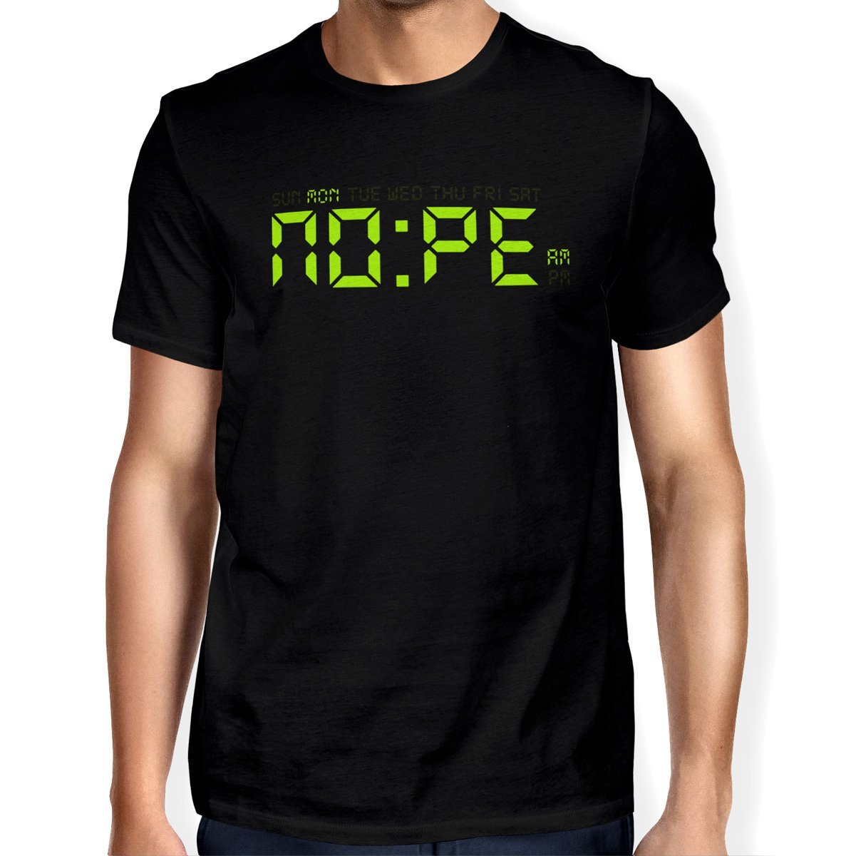Monday Nope Clock Unisex T-shirt - Happiness Idea