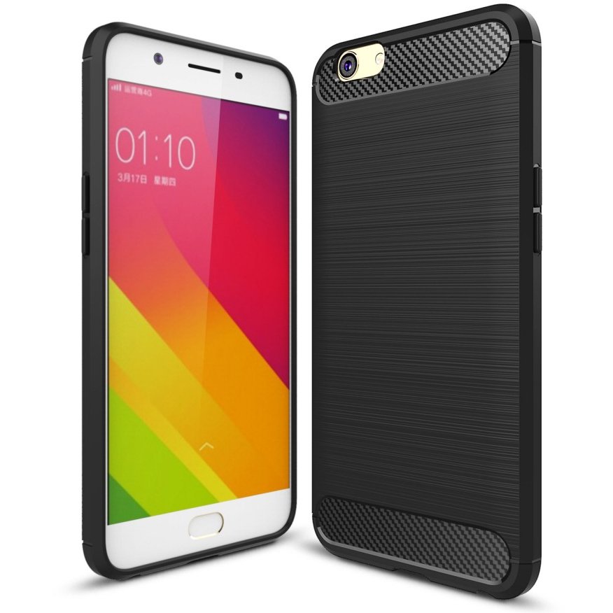 Oppo F1s Brushed Carbon Fiber Design Silicone Case - Happiness Idea