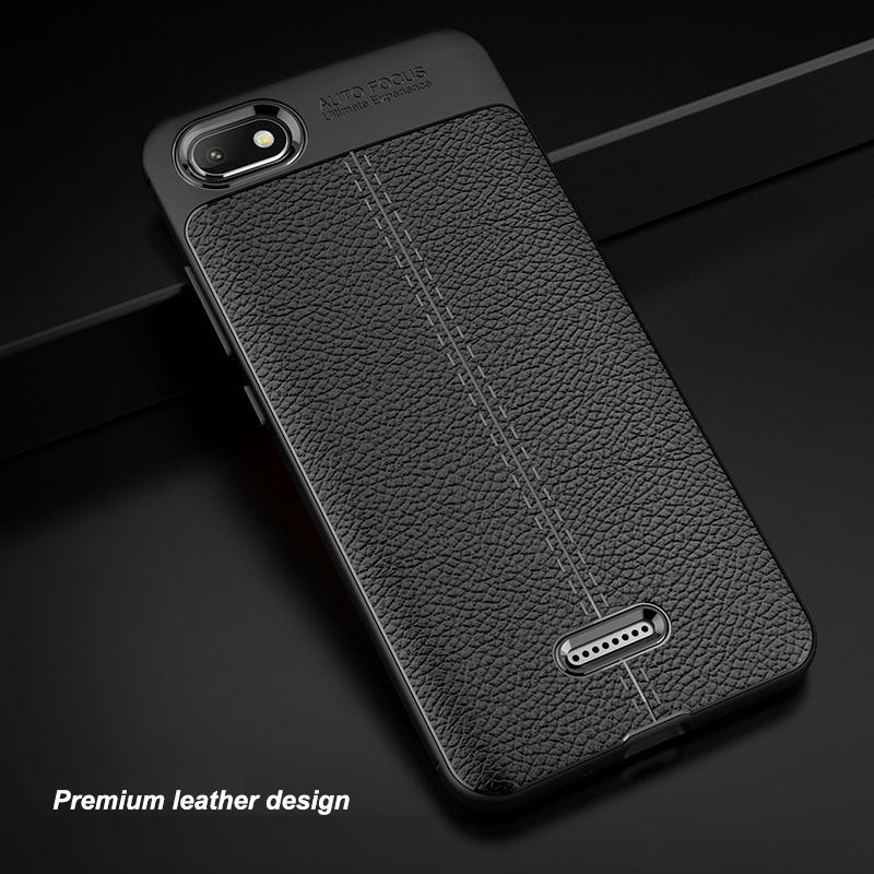 Xiaomi Redmi 6A Leather Design TPU Case - Happiness Idea