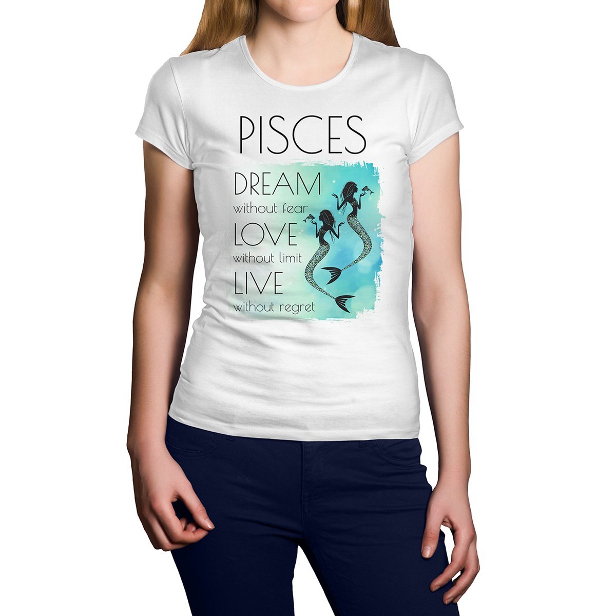 Horoscope Pisces White Short Sleeve Shirt - Happiness Idea