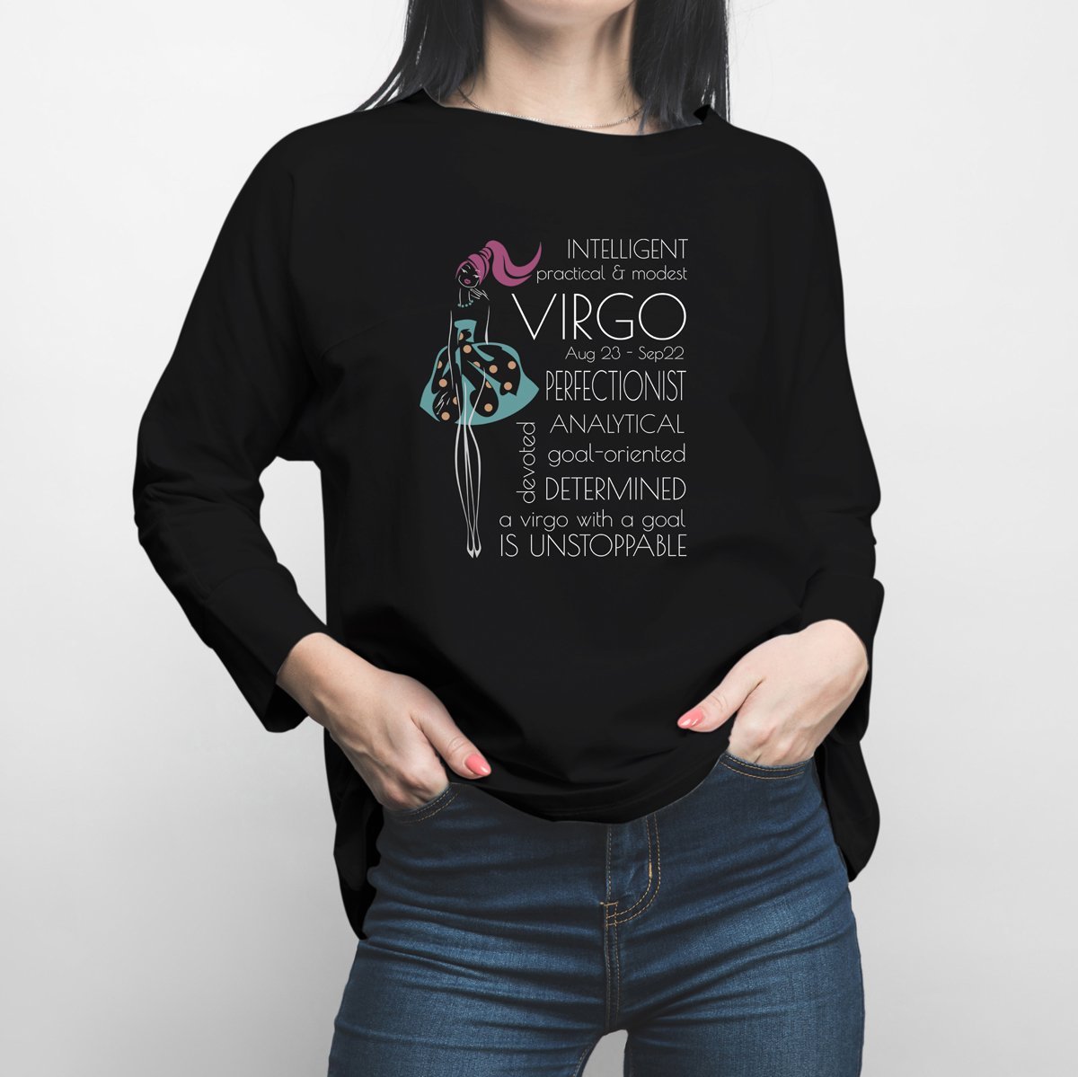 Horoscope Virgo Long Sleeve Shirt - Happiness Idea