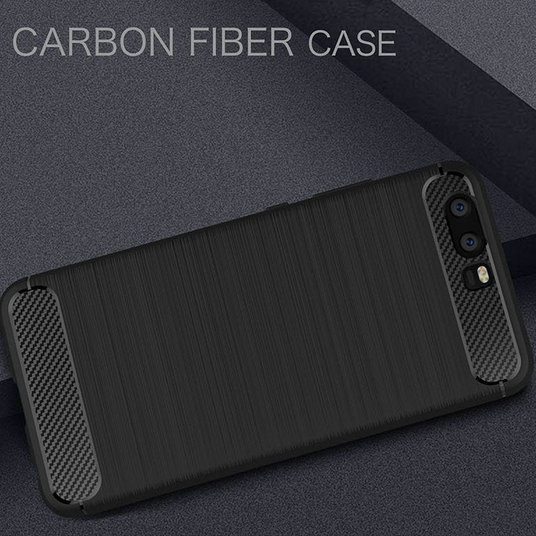 Huawei P10 Plus Brushed Carbon Fiber Design Case - Happiness Idea