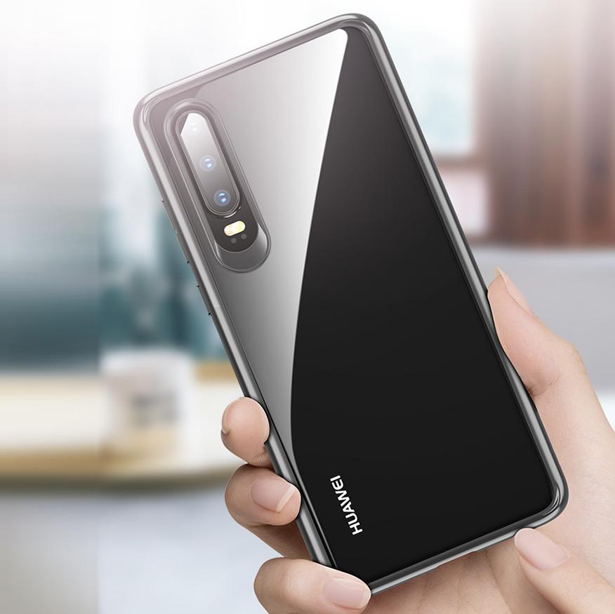 Huawei P30 Transparent Hybrid Case - Happiness Idea