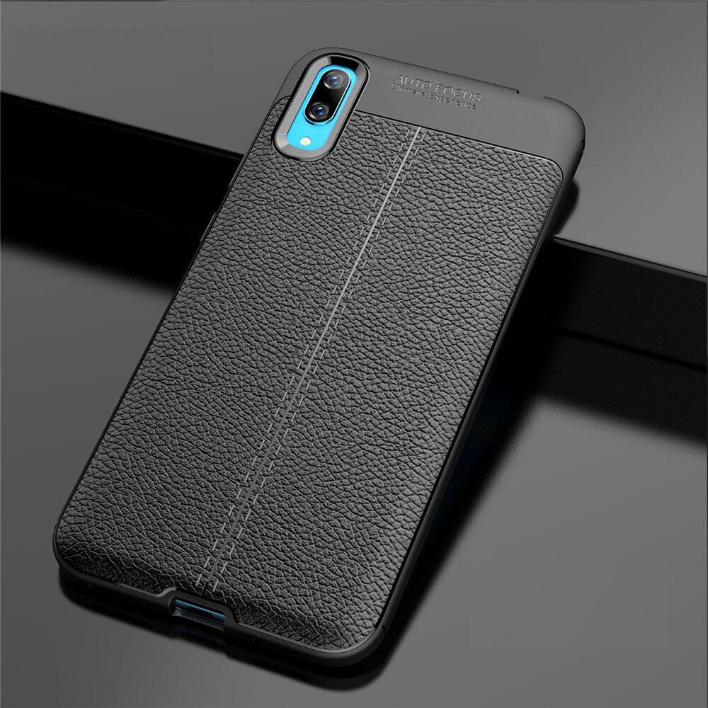 Huawei Y7 Pro (2019) Leather Design TPU Case - Happiness Idea