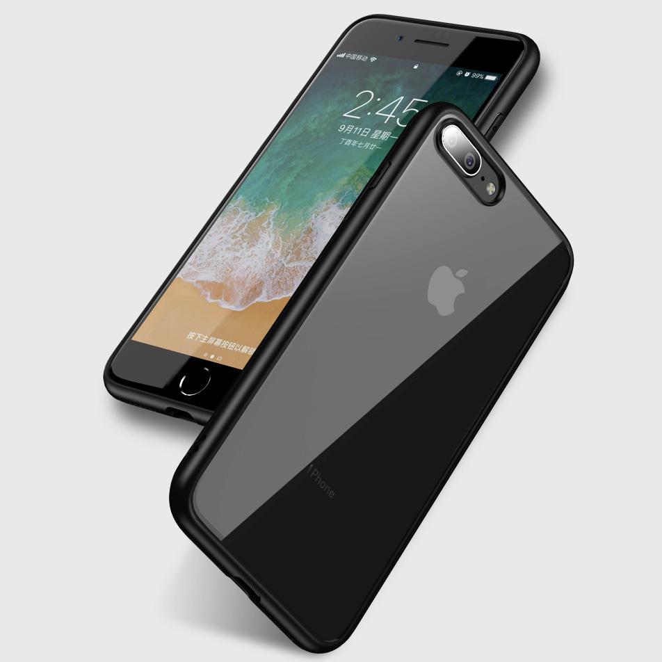 iPhone 7 Plus / 8 Plus Transparent Hybrid Case - Happiness Idea