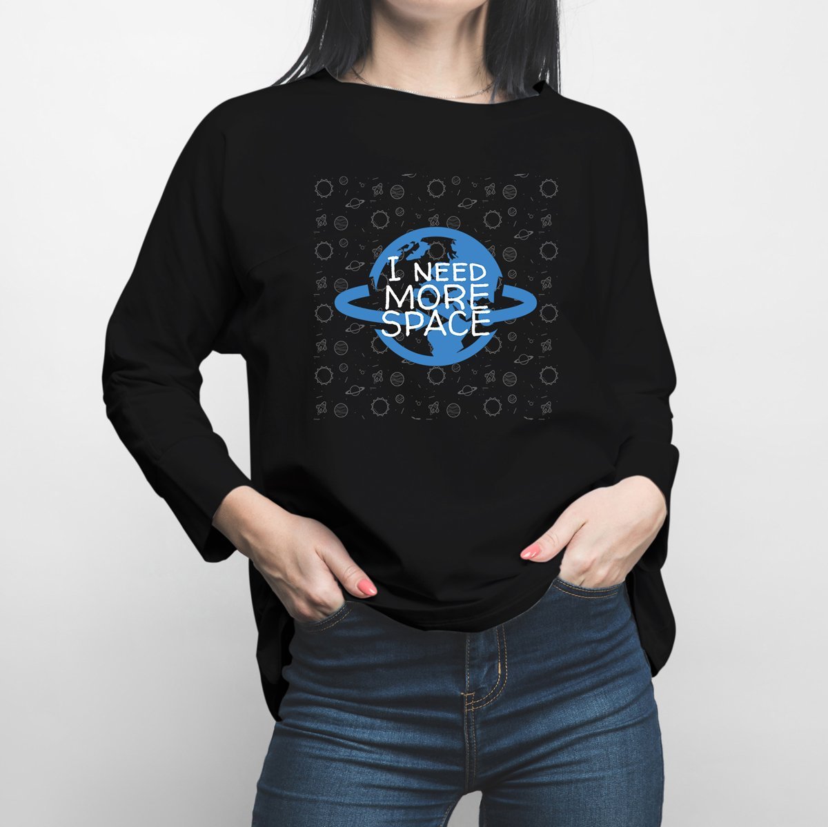 Need More Space Long Sleeve Shirt - Happiness Idea