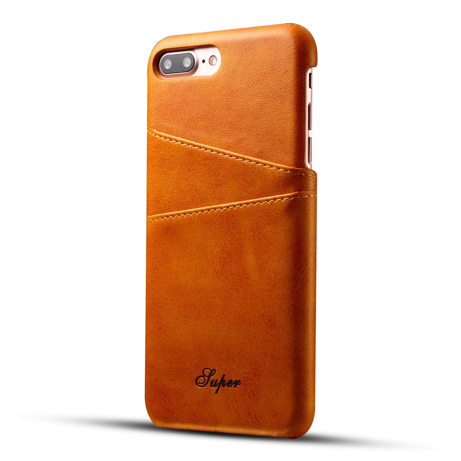 Retro PU Leather Wallet Back Cover For iPhone - Happiness Idea