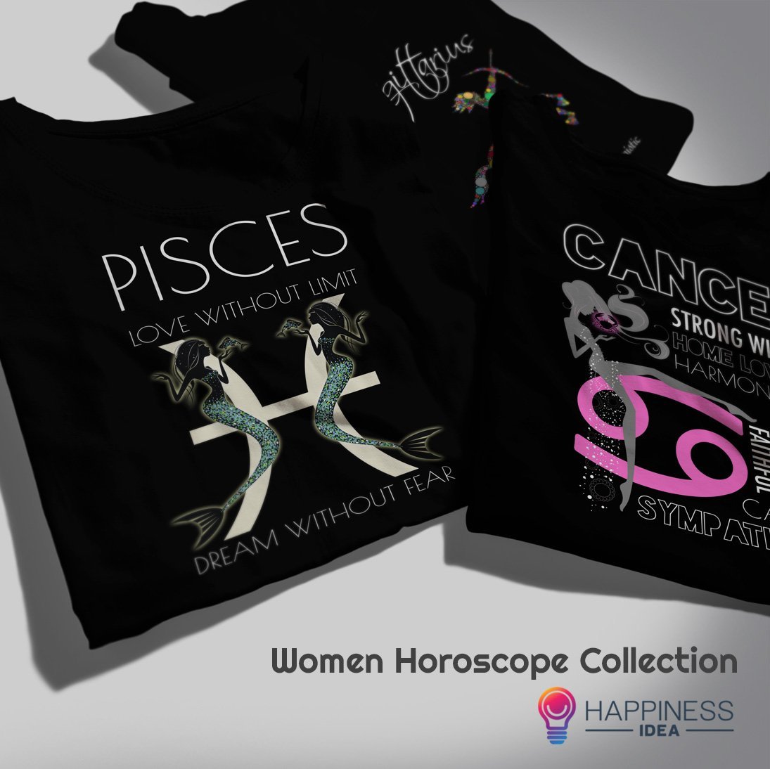 Women Horoscope Design T-shirts Collection - Happiness Idea